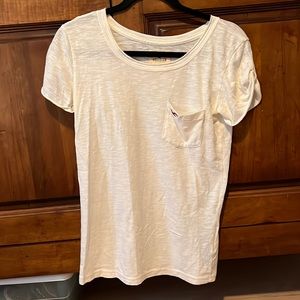Women’s White Hollister Crew Neck Top